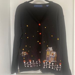 90s Vintage Halloween Sweater- Karen Scott